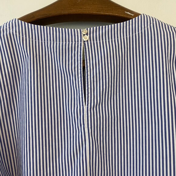 Gap Blue White Striped Long Pull Sleeve Pullover Top Womens Medium - Picture 5 of 7
